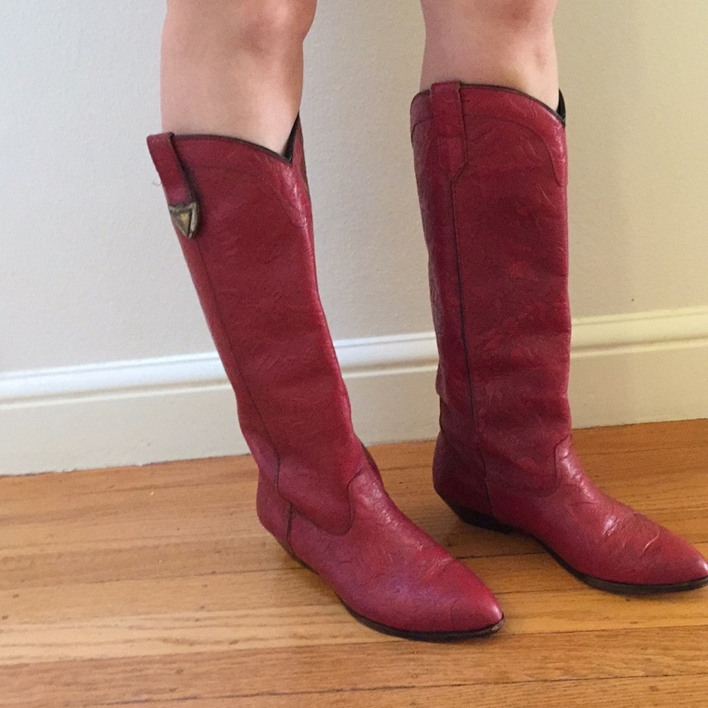 Cherry Red MIA Cowboy Boots
